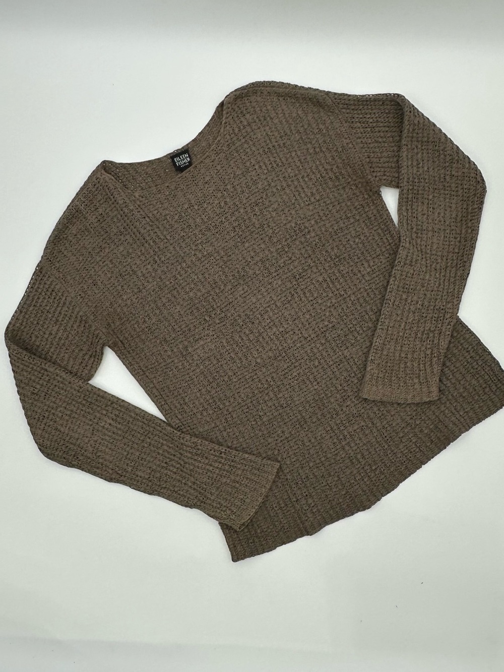 Eileen Fisher Dark Olive green Knit Sweater size Mp